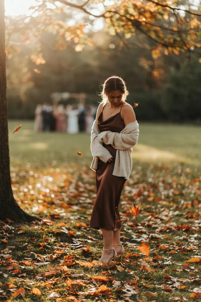  Chocolate Brown Slip Dress