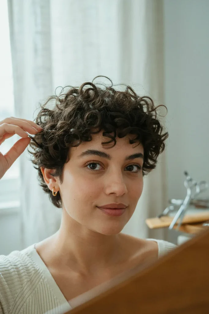 Curly Pixie Cut