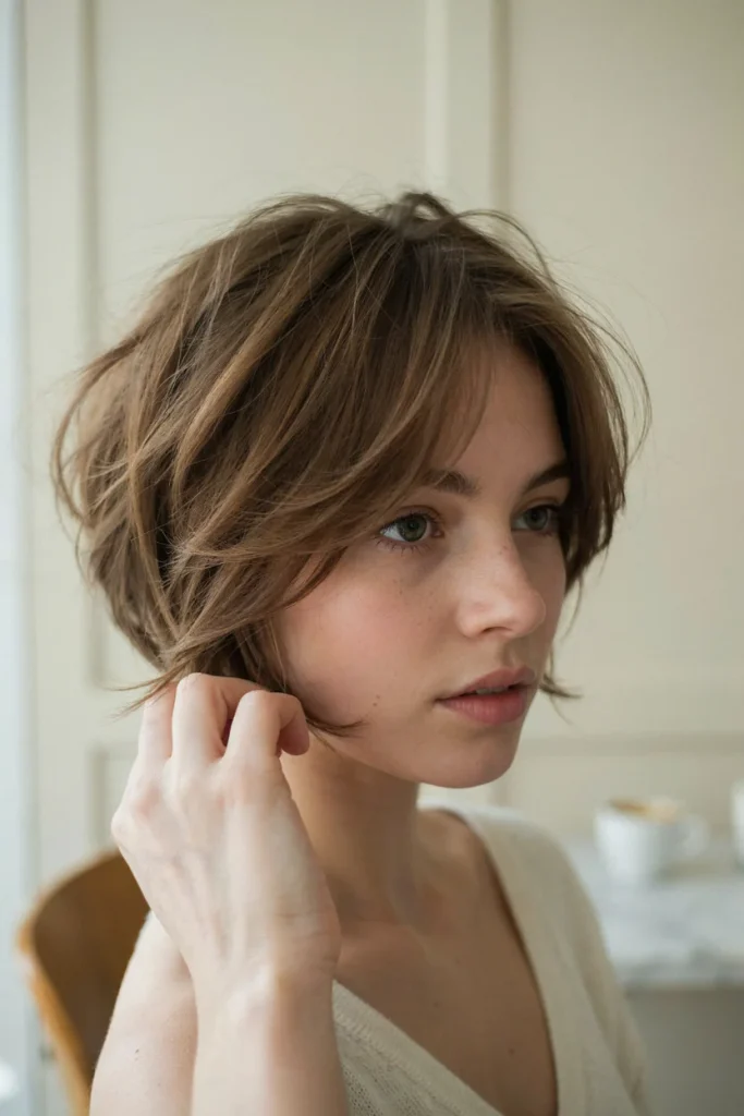 Feathered Asymmetrical Pixie
