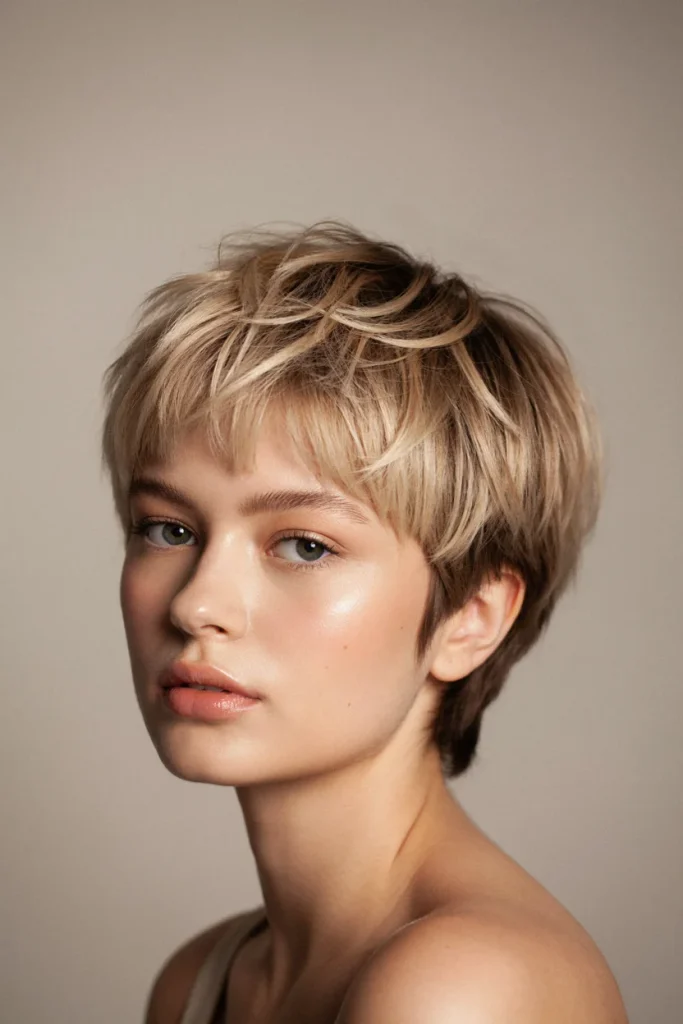  Halo Color on Pixie Cut