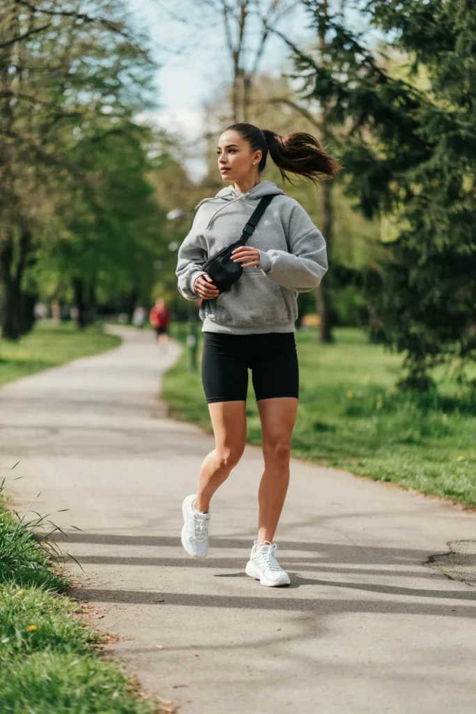 Oversized Hoodie & Bike Shorts