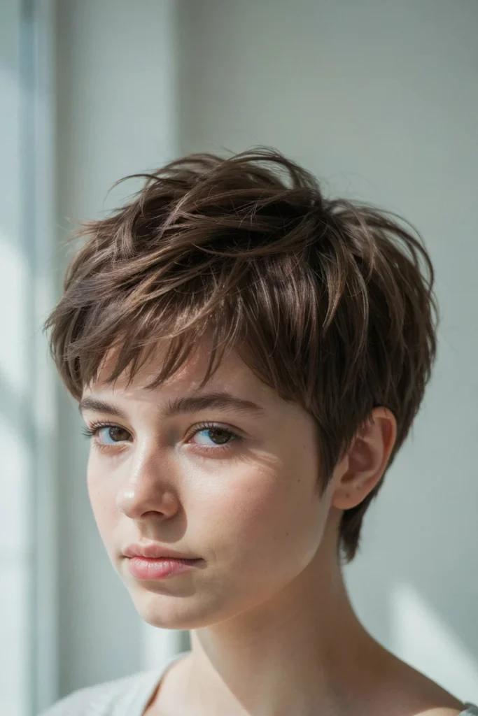 Piecey Textured Undercut Pixie