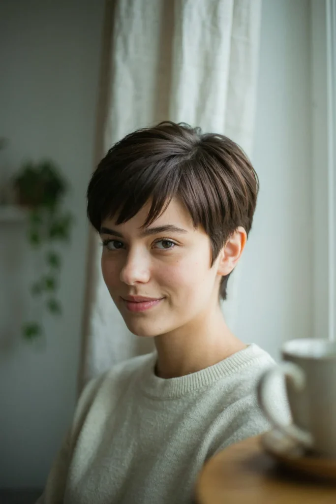 Pixie Cut with Side Part