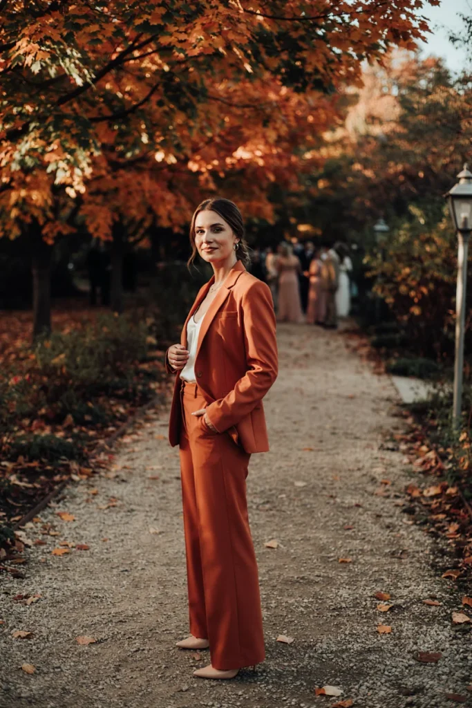 Rust Orange Pantsuit