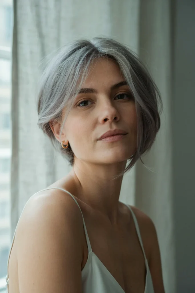 Silver Pixie Cut