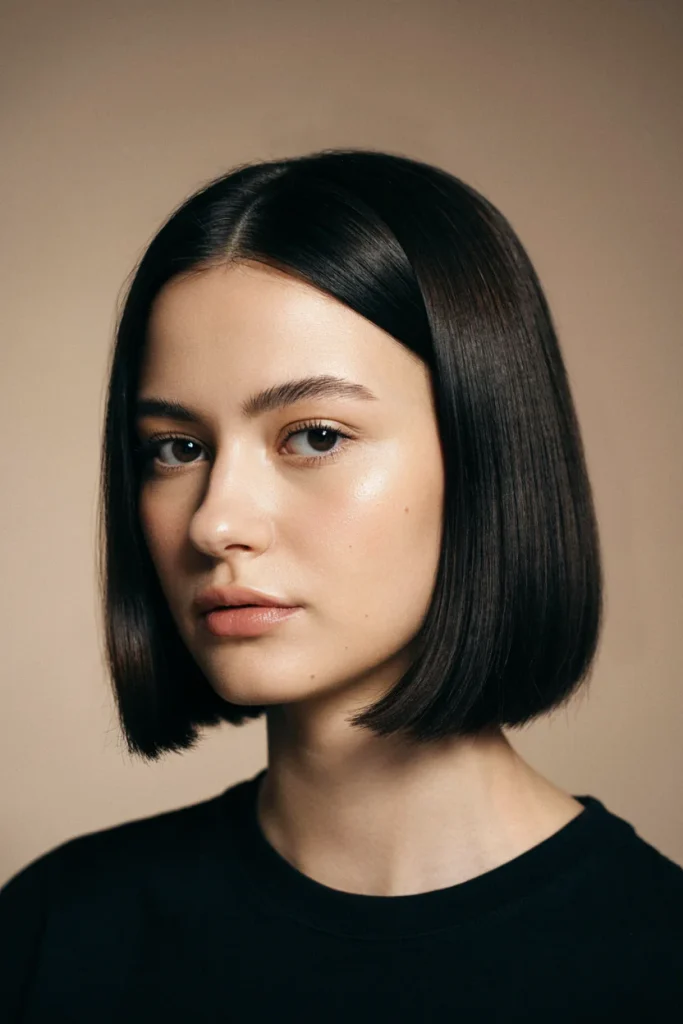 Sleek Chin-Length Bob