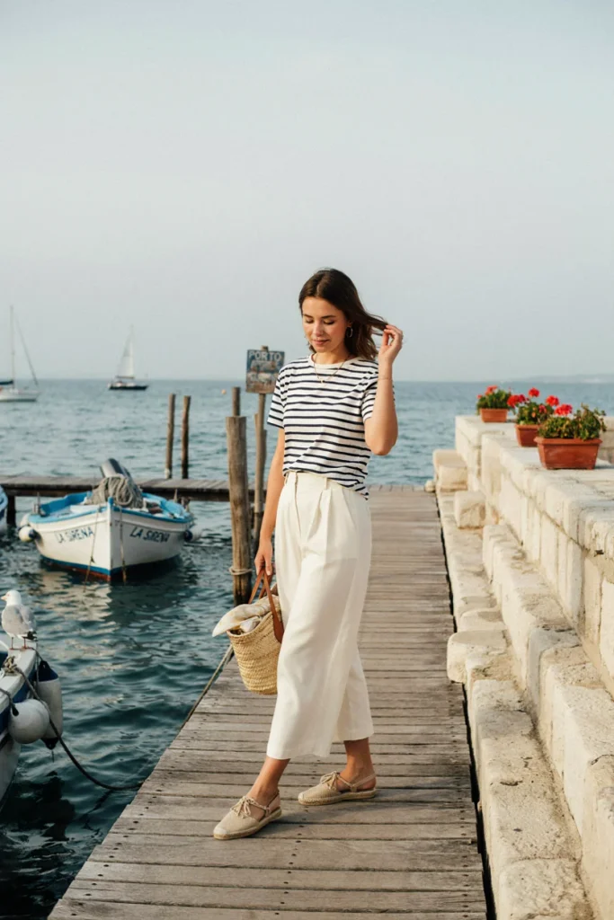 Striped Top & Culottes