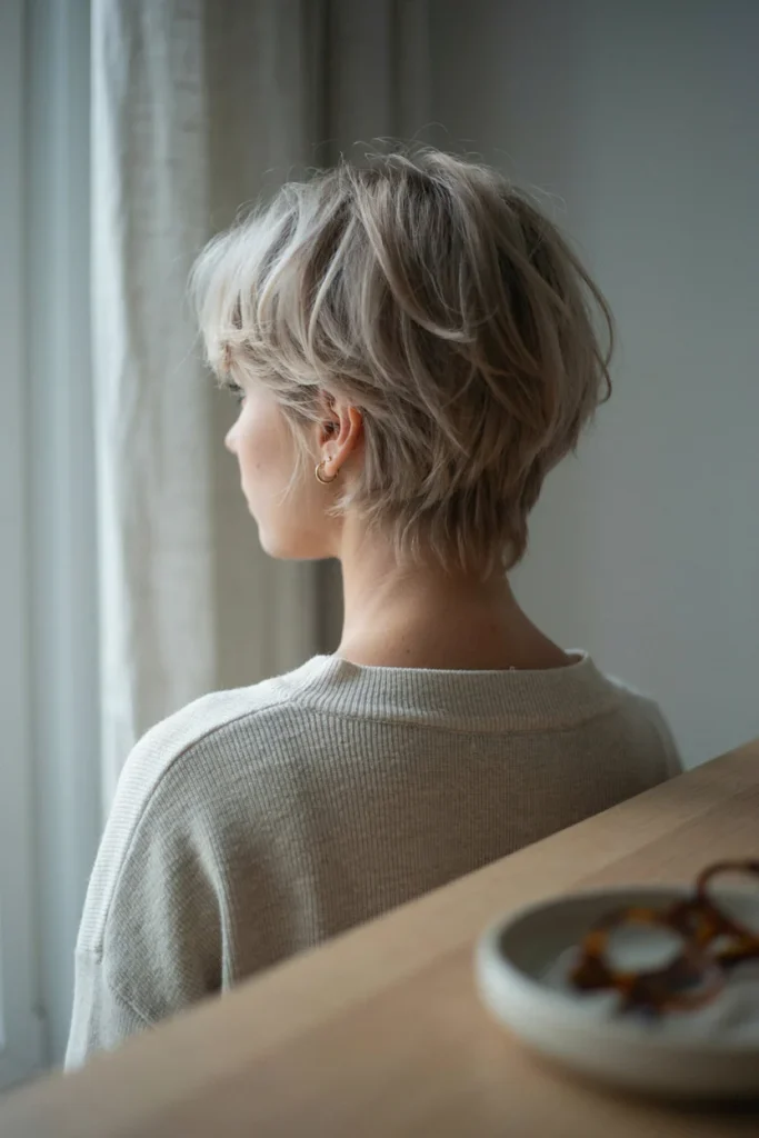 Textured Pixie with Razored Undercut