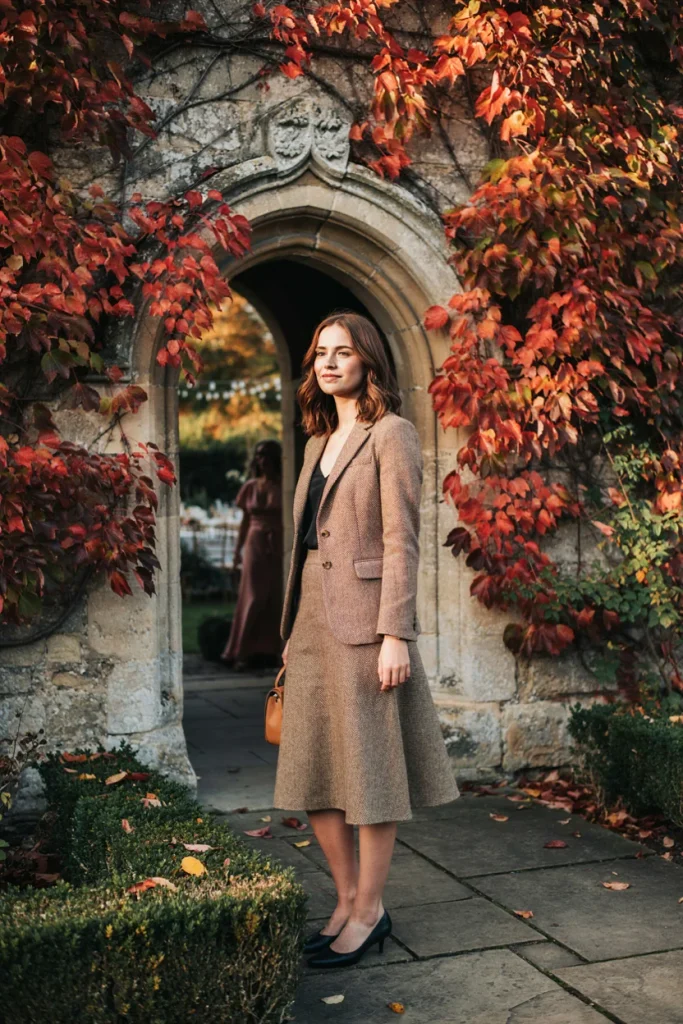 Tweed Skirt Suit