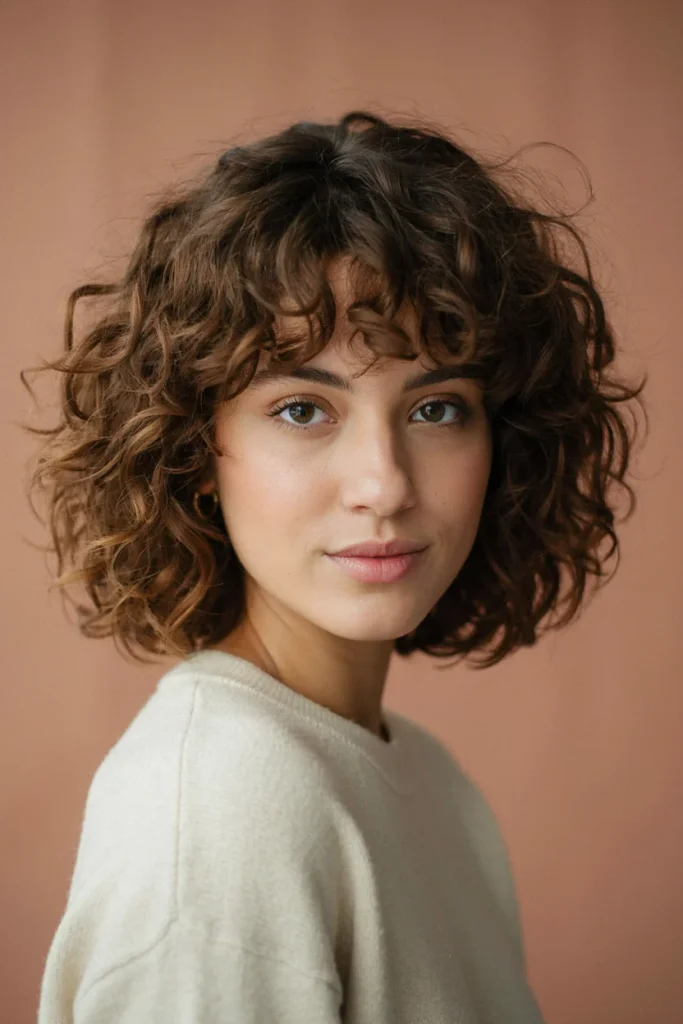 Spring Short Hairstyle Voluminous Curly Bob