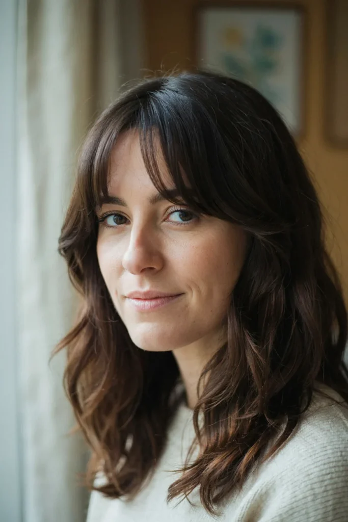 Wavy Hair with Long Side Bangs