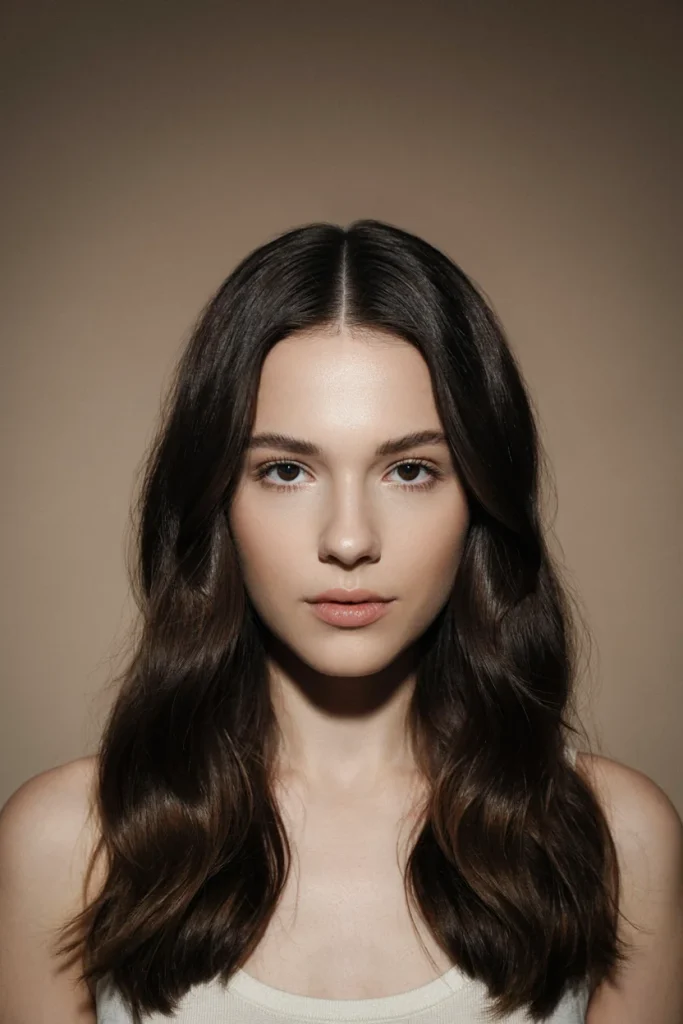 Medium Wavy Hair Wavy Hair with Middle Part