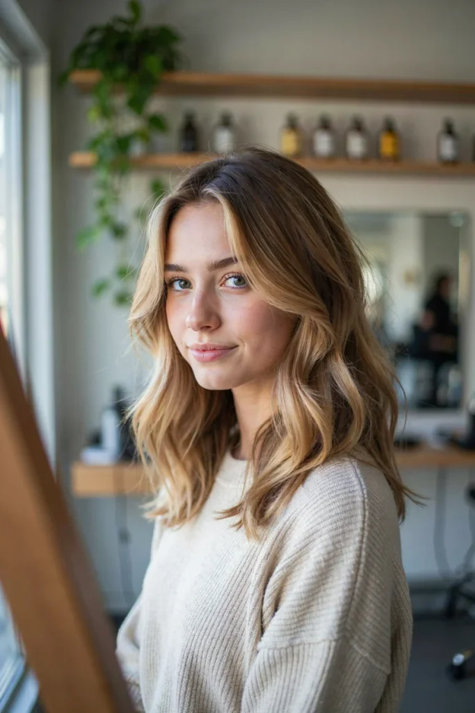 Wavy Medium Cut with Root Shadow