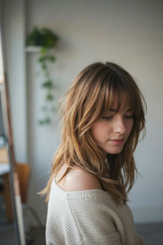 Wavy Shag with Bronde Color